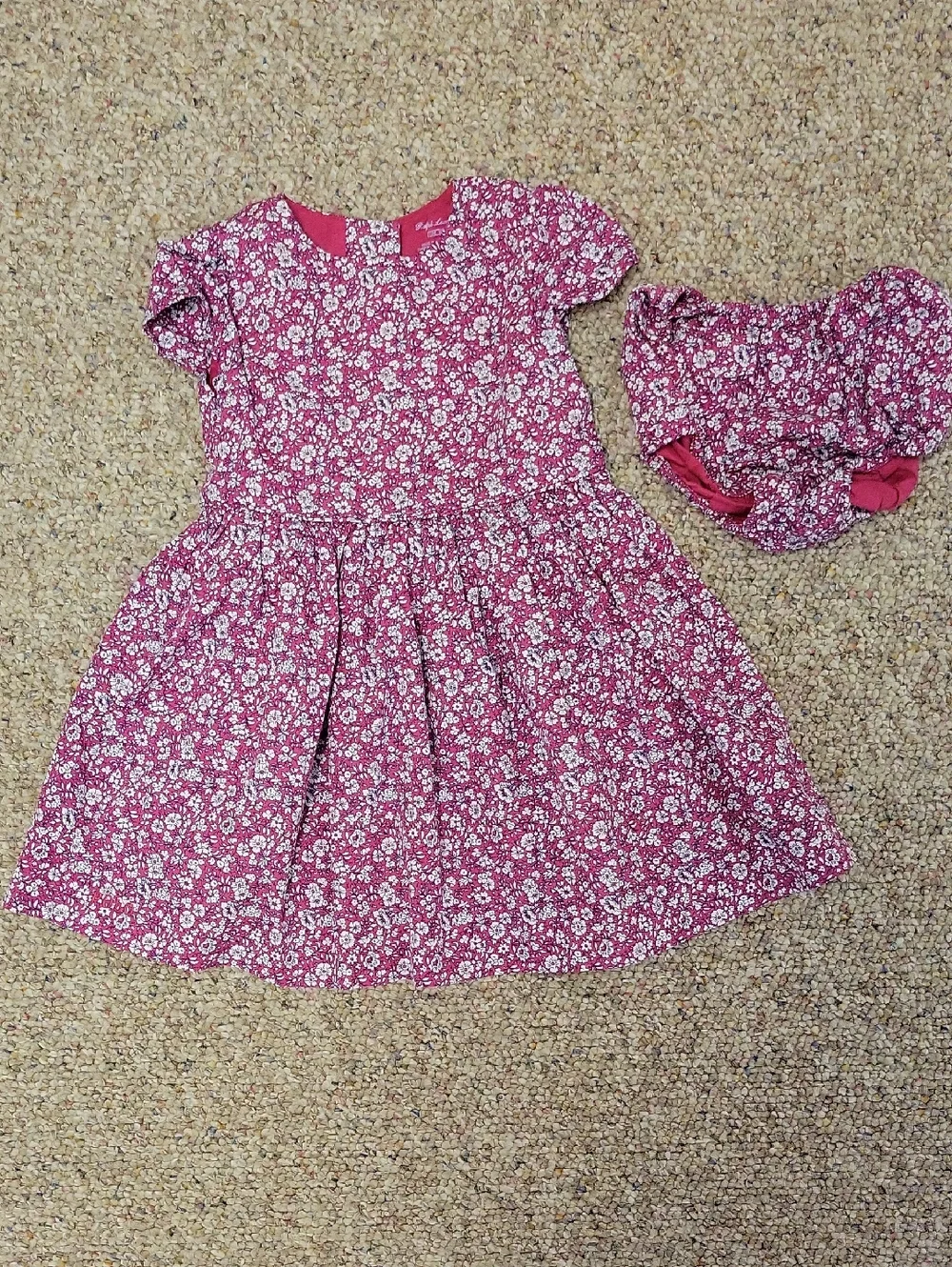 Ralph Lauren Coral Floral Infant Dress Sz 12 months Old Money Summer